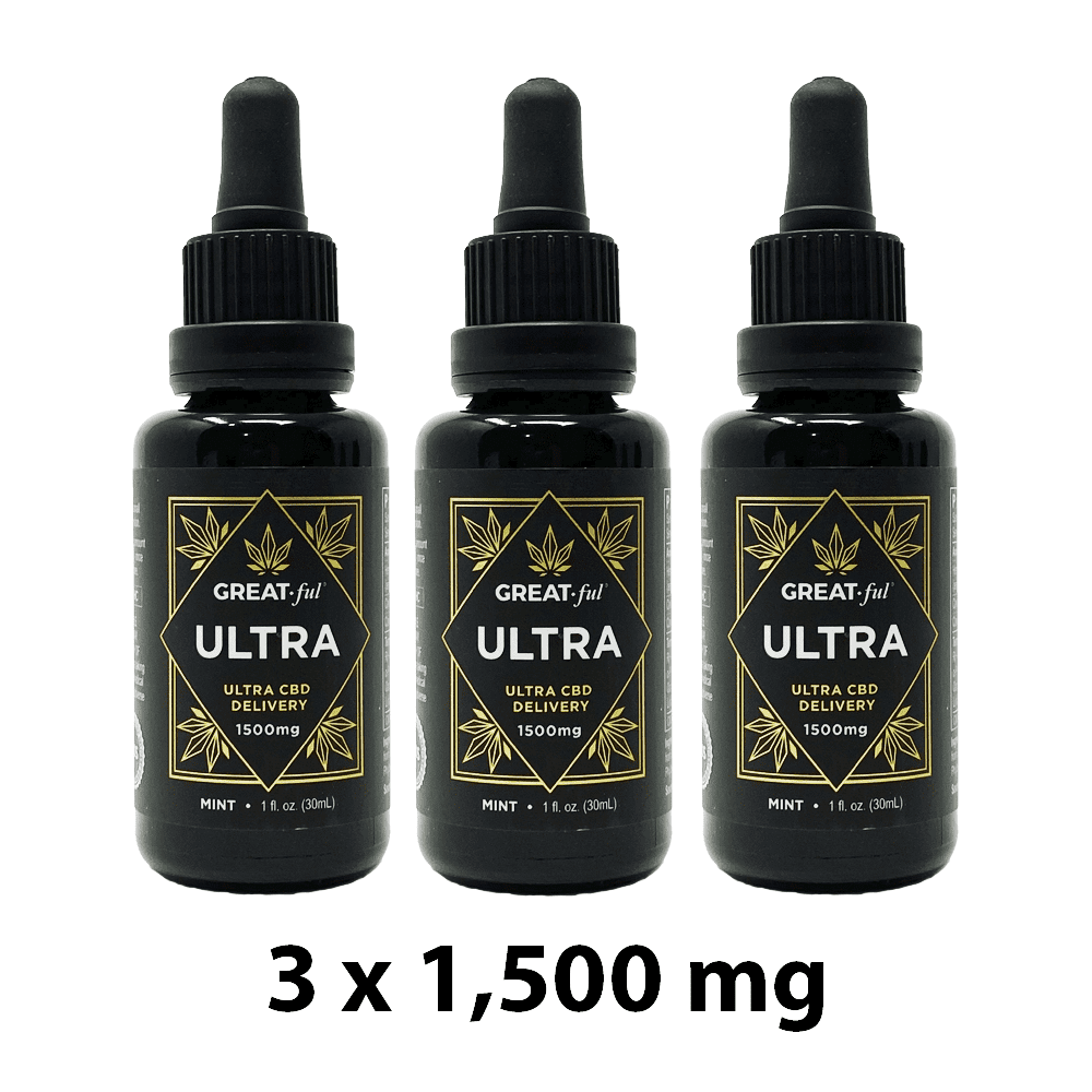 Paquete de 3 CBDs Greatful ULTRA de 1500 mg