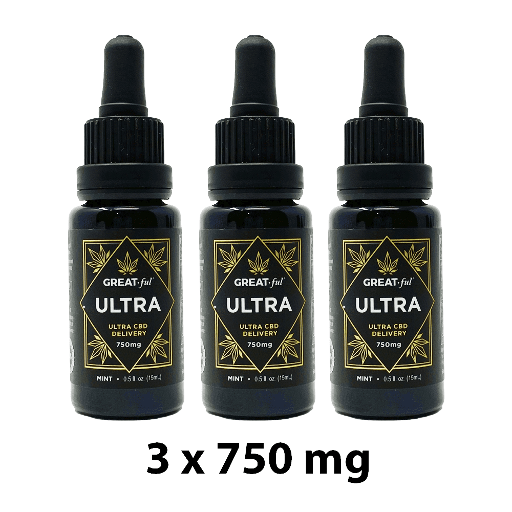 Paquete de 3 C B Ds ULTRA de 750 mg